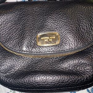 Michael Kors Black Pebbled Leather Shoulder Bag